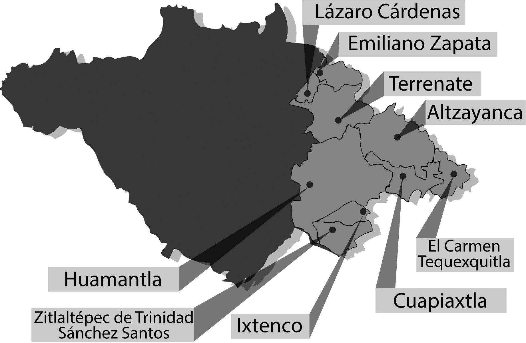 mapa recaudadora Huamantla