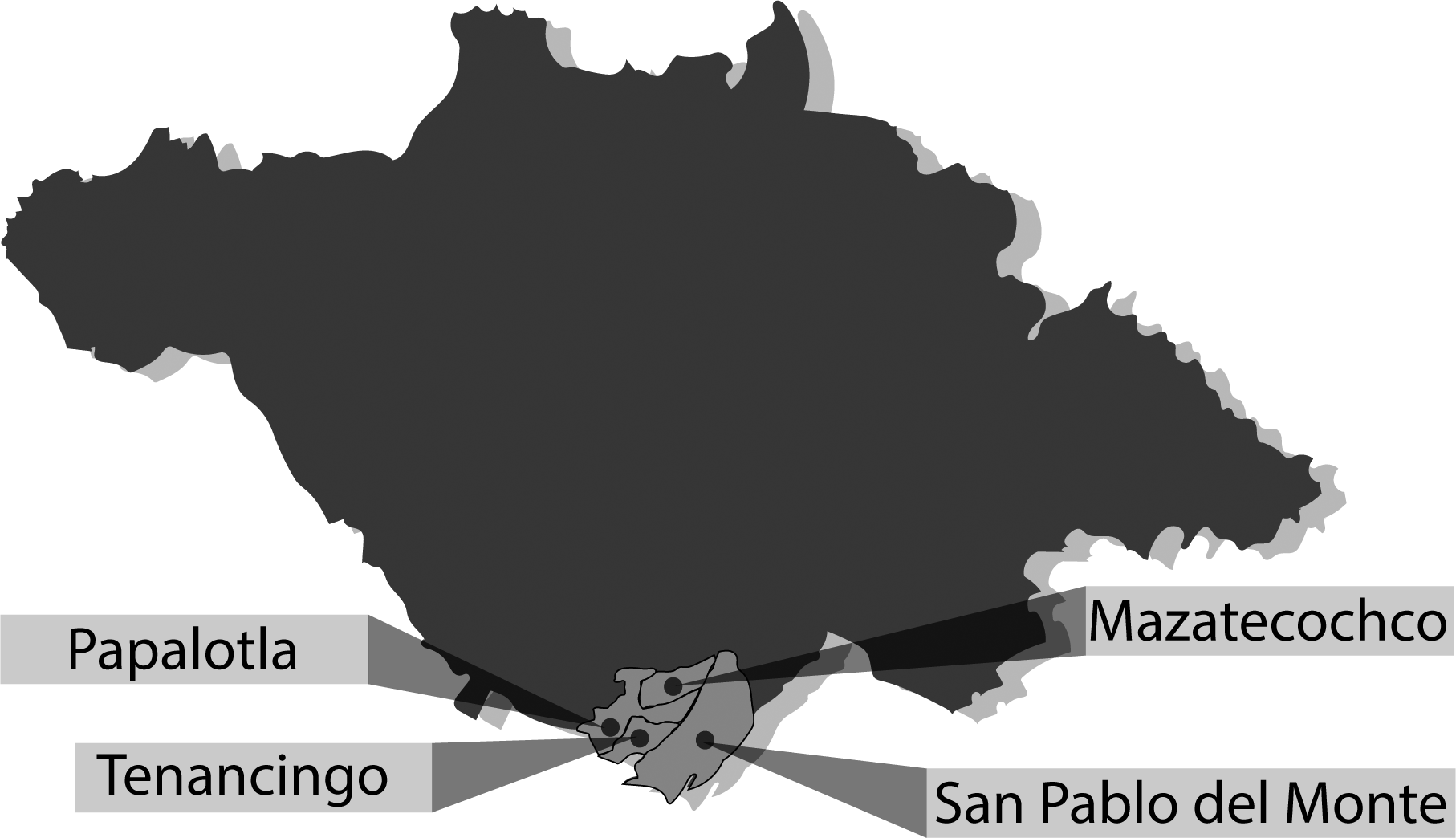 mapa recaudadora San Pablo del Monte